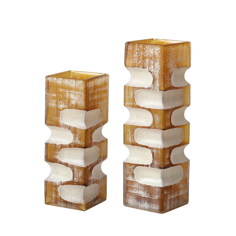 Multi-Level Yellow Vase B