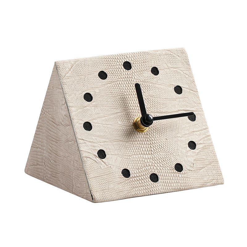 geometric clock gray