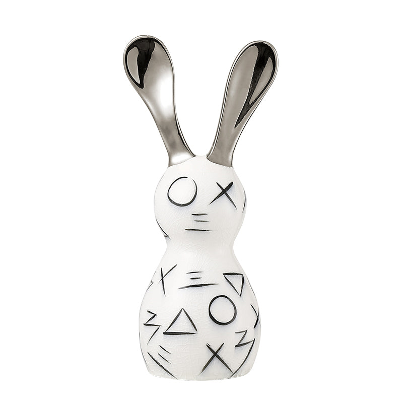 Geometric rabbit silver A