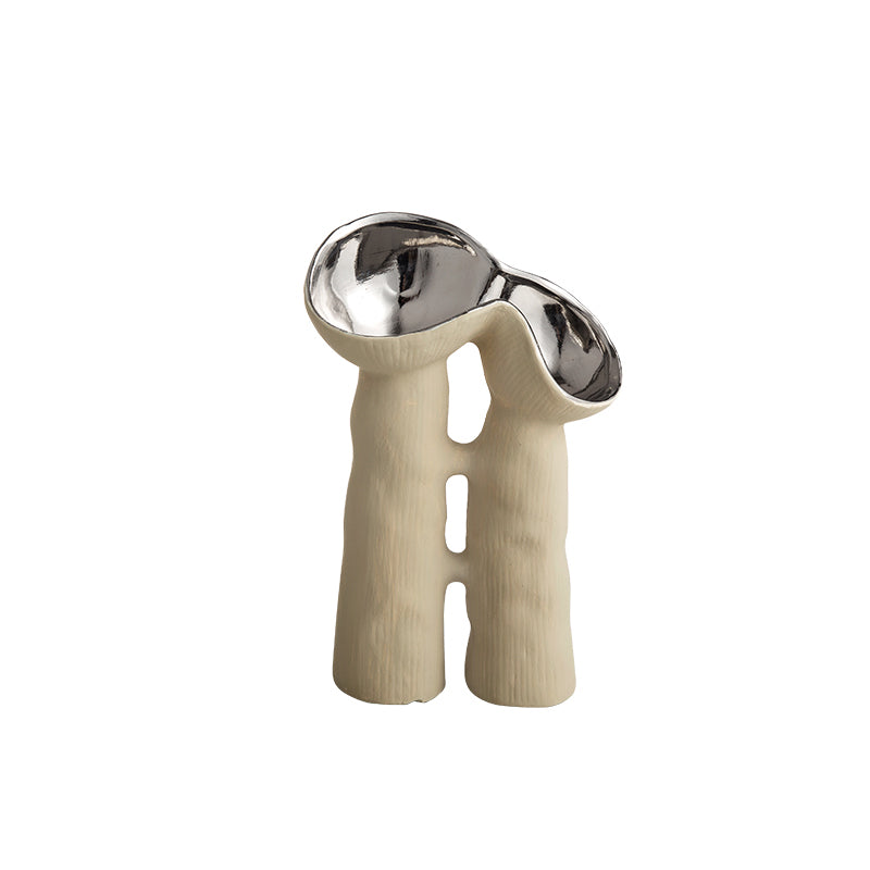 Two-tube vase with crooked head