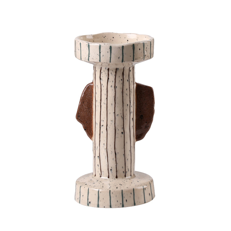 Double Ear Painted Line Candlestick A