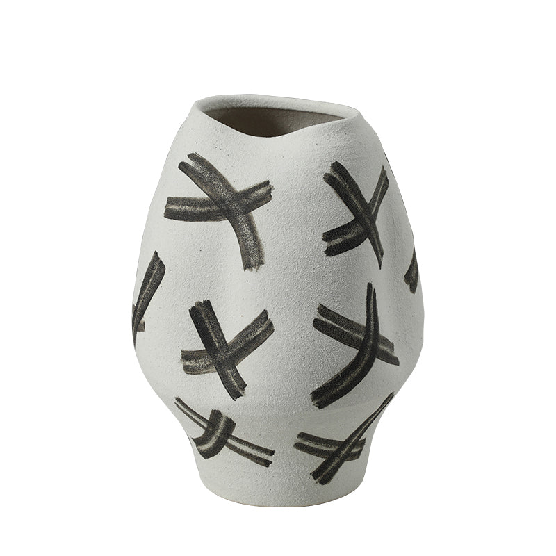 Hand-Painted Sand Surface Vase