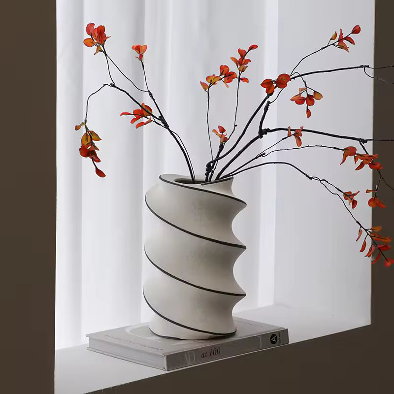 Hand Drawn Spiral Vase B