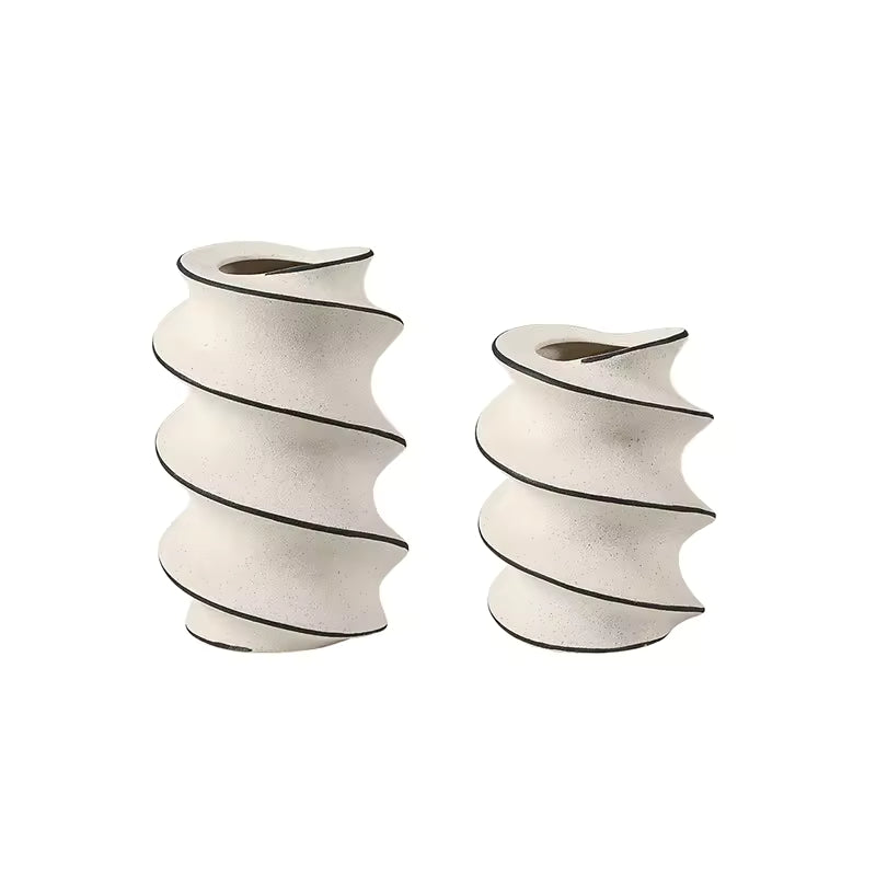 Hand Drawn Spiral Vase B