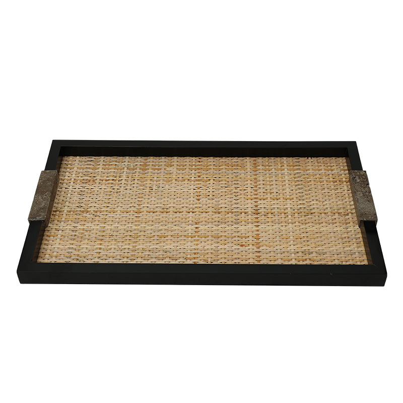 Stone Rattan Tray A