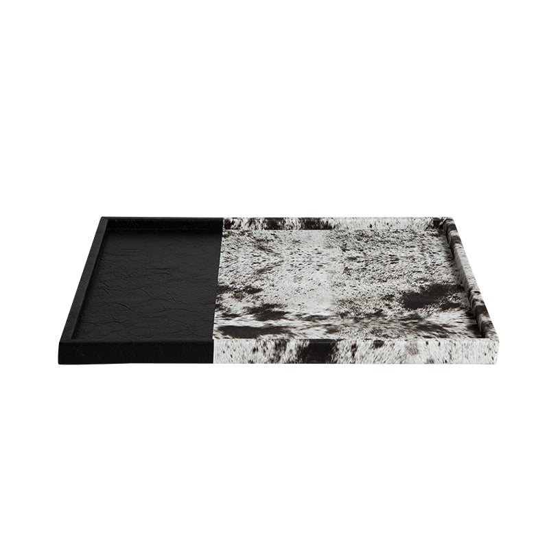 Fur pattern tray-black